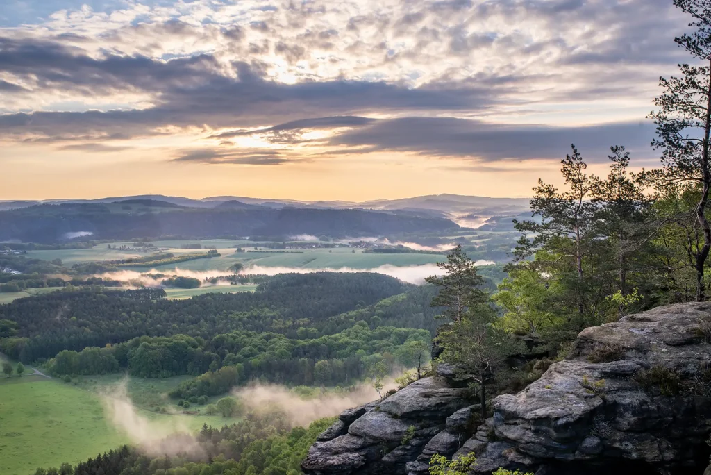 Paysage de collines dans les Vosges